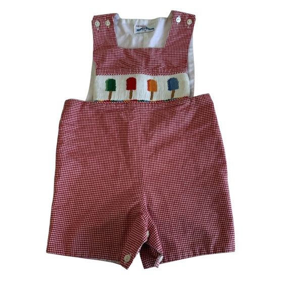 Vintage 80s Hand Smocked Baby Outfit - Picture 2 of 10